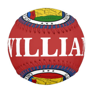 名前と年をカスタマイズ可能なアラバマ印鑑 野球ボール