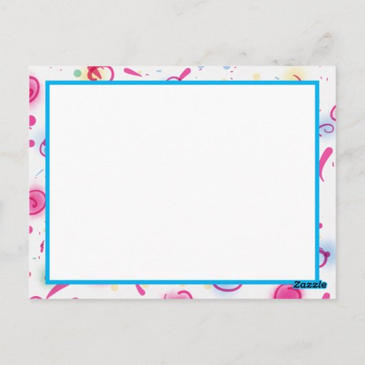 名前と年をカスタマイズ追加ハッピーバースデー ポストカード (裏面)