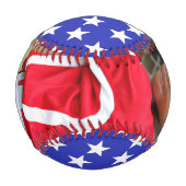 名前と年を含むパーソナルフォト野球 野球ボール (正面)