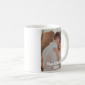 名前と年入りのペアフォトマグカップ コーヒーマグカップ (正面右)