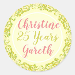名前と年数入り記念日 ラウンドシール