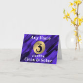 名前と年月が自由に設定できる禁酒カード カード (黄色い花)