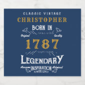 名前と年誕生日ビールボトルラベル ビールラベル (シングルラベル)