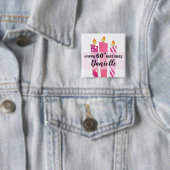 名前と年齢のキャンドルクールハッピーバースデーギフトの追加 缶バッジ (インサイチュ)