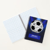 名前と年齢のテキスト入り オーダーメイド サッカーボール 誕生日 ノートブック (内部)