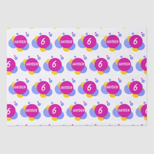 名前と年齢の設定を変更する 薄葉紙 (正面)