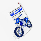 名前と年齢またはナンバーダートバイク スモールクリスマスストッキング (裏面 (吊り時))