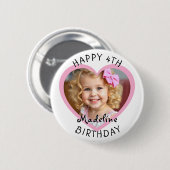 名前と年齢をこのハッピーバースデーに追加 缶バッジ (正面&裏面)
