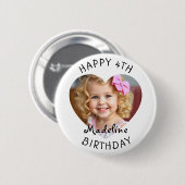 名前と年齢をこのハッピーバースデーに追加 缶バッジ (正面&裏面)