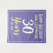 名前と年齢を入れた誕生日メッセージ - 30歳の誕生日 タペストリー (正面(横))