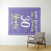 名前と年齢を入れた誕生日メッセージ - 30歳の誕生日 タペストリー (インサイチュ(横))