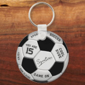 名前と年齢入り サッカー ボール 誕生日 | 年齢 名前 テキスト キーホルダー (正面)