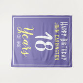 名前と年齢18歳の誕生日タペストリー タペストリー (正面(横))