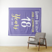 名前と年齢18歳の誕生日タペストリー タペストリー (インサイチュ(横))