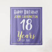 名前と年齢18歳の誕生日タペストリー タペストリー (正面)