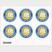 名前と年齢5のハッピーバースデー ラウンドシール (シート)