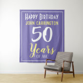 名前と年齢50歳の誕生日タペストリー タペストリー (インサイチュ)