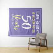 名前と年齢50歳の誕生日タペストリー タペストリー (インサイチュ(横))