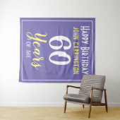 名前と年齢60年タペストリーのハッピーバースデー タペストリー (インサイチュ(横))