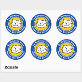 名前と年齢9のハッピーバースデー ラウンドシール (シート)