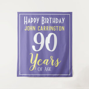 名前と年齢90歳の誕生日タペストリー タペストリー