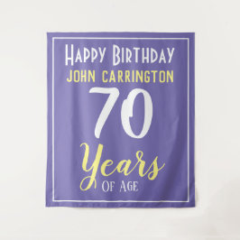 名前と年齢 70 歳の誕生日 タペストリー