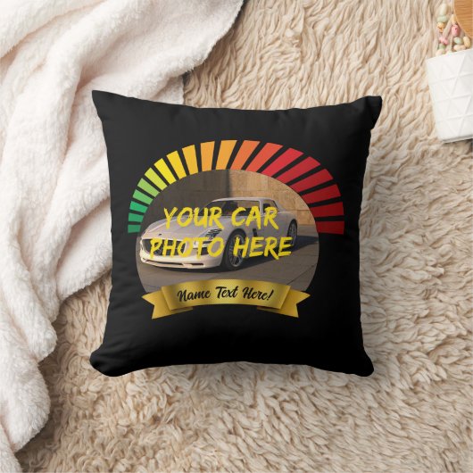 名前と彼の車の写真を追加,バナースペードアイコン クッション (ブランケット)