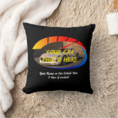 名前と彼の車の写真を追加, Speedoアイコン クッション (ブランケット)