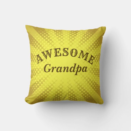 名前と文字の変更 – 素晴らしおじいちゃん クッション (正面)