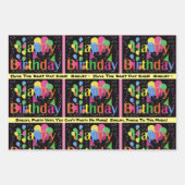 名前と文字ハッピーバースデーバルーンの追加3 ラッピングペーパーシート (正面2)