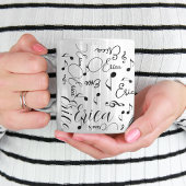 名前と斑点のある音符はアロバーで印刷 コーヒーマグカップ