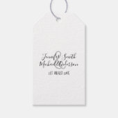 名前と日付が入ったカスタマイズされた手書きギフトタグ ギフトタグ (正面)