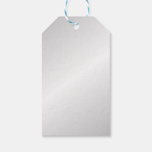 名前と日付が入ったシルバーのゲイウェディングの新郎 ギフトタグ (裏面)