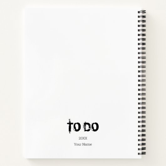 名前と日付のノートブックを使用する ノートブック (裏面)