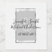 名前と日付の手書きワインボトルラベル ワインラベル (シングルラベル)