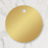 名前と日付をカスタマイズしたゴールドの感謝の気持ちを表すタグ フェイバータグ (裏面)