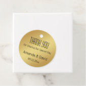 名前と日付をカスタマイズしたゴールドの感謝の気持ちを表すタグ フェイバータグ (インサイチュ)