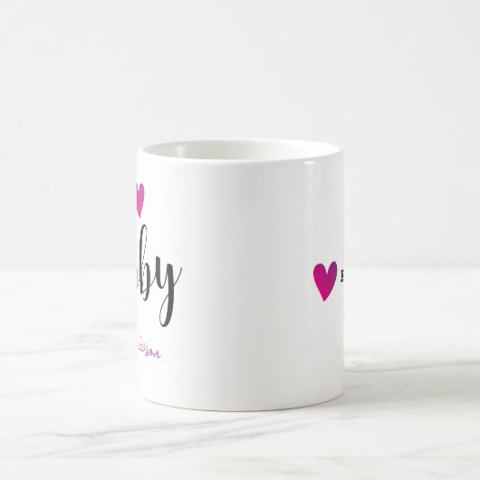 名前と日結婚付け記念日 コーヒーマグカップ (中央)