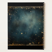 名前と星空の夜の青ロマンチック プランナー手帳 (裏面)