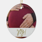 名前と期日ベビーのクリスマスを待っている セラミックオーナメント (左)