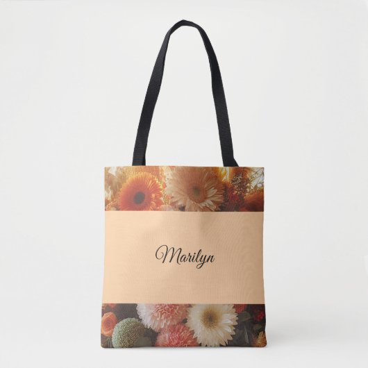 名前と気持ちフローラの追加 トートバッグ (正面)