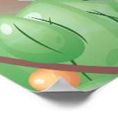 名前と生年月日が入ったワイルドな子供部屋のポスター ポスター (角)