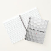 名前と番号がカスタマイズされた特別なゴルフギフト ノートブック (内部)