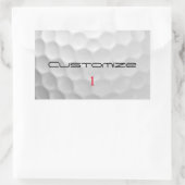 名前と番号がカスタマイズされた特別なゴルフギフト 長方形シール (バッグ)