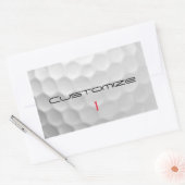 名前と番号がカスタマイズされた特別なゴルフギフト 長方形シール (封筒)