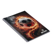 名前と番号が入ったカスタムサッカーボール ノートブック (右側)