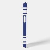 名前と番号のストライプ付いた青い白いジャージーの文字 Case-Mate iPhoneケース (裏面 / 右)