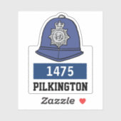 名前と番号の巡査ヘルメット シール (シート)