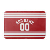 名前と番号を付けたスポーツジャージー バスマット (正面)