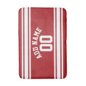 名前と番号を付けたスポーツジャージー バスマット (正面縦)